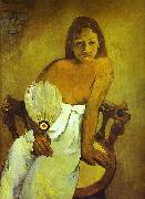 Paul Gauguin Donna col ventaglio china oil painting artist